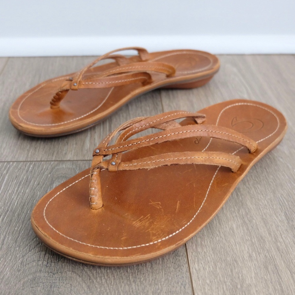 OluKai Tan Sandals